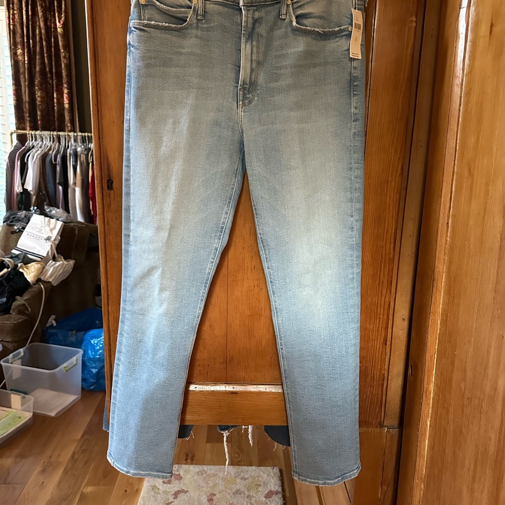 MOTHER Women's Light Blue Slim Jeans